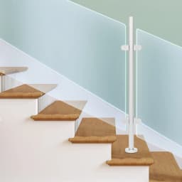 Stair Railing Post 316 Food-Grade Stainless Steel Railing Middle Post 43.3in Railing Middle Support 132lbs for 0.47in Thickness
