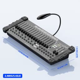 DayFlicker Black DMX and MIDI Operator 384 Channel Light Controller for Live Concerts KTV DJs Clubs