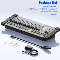 DayFlicker Black DMX and MIDI Operator 384 Channel Light Controller for Live Concerts KTV DJs Clubs