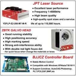 300W JPT Mopa Auto Focus Fiber Laser Marking Cutting Machine Fiber Laser Deep Engraver for All Metal Gold Silver Jewelry Ring