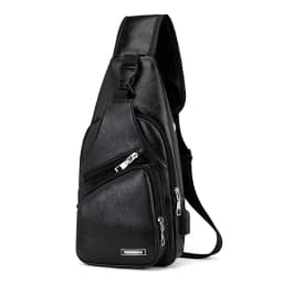 Chest Pack Men Sport PU Leather Belt Bag Fashion Trend Waterproof Shoulder Bag Waist Bags Street Pack Phone Crossbody Bags