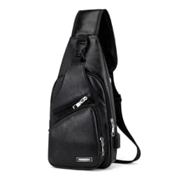 Chest Pack Men Sport PU Leather Belt Bag Fashion Trend Waterproof Shoulder Bag Waist Bags Street Pack Phone Crossbody Bags