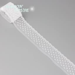 (5 Yards/Roll) White Lace Fabric Webbing Decoration Packing Material Roll Wholesale
