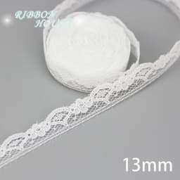 (5 Yards/Roll) White Lace Fabric Webbing Decoration Packing Material Roll Wholesale