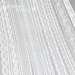 (5 Yards/Roll) White Lace Fabric Webbing Decoration Packing Material Roll Wholesale