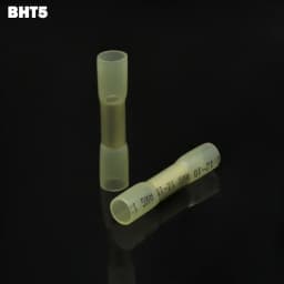 10/100Pcs Heat Shrinkable Cable Terminal Tube BHT0.5 BHT1.25 BHT2 BHT5 AWG22-10 Waterproof Butt Crimp Copper Insulated Connector