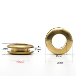 2pcs Solid Brass Screw Back Eyelets with Washer Grommets Leather Craft Accessory for Bag Garment Shoe Clothes Jeans Decoration