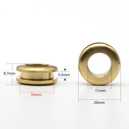 2pcs Solid Brass Screw Back Eyelets with Washer Grommets Leather Craft Accessory for Bag Garment Shoe Clothes Jeans Decoration