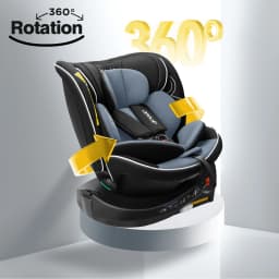 Reecle I-Size 360 Swivel Baby Car Seat, 40-150cm (0-12 Years), Compatible with ISOFIX