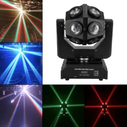 200W Moving Head 12 LED Rotating Beam Stage Light RGBW DJ Disco Party DMX