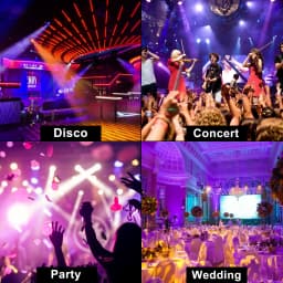 200W Moving Head 12 LED Rotating Beam Stage Light RGBW DJ Disco Party DMX