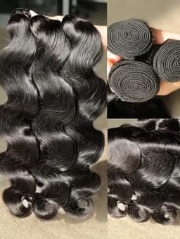 Body Wave Virgin Raw Indian Wholesale Human Hair 3/4 Bundles Deal For Women Wet And Wavy Hair Weave Extension Double Weft Soft