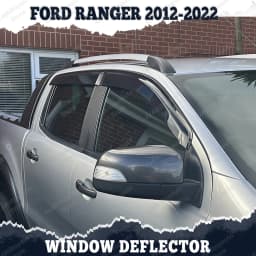 For Ford Ranger T6 T7 T8 2012-2022 Window Visor Smoke Black Weather Shields Rain Guards Wind Deflectors Exterior Accessories