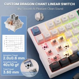 Redragon K668 Wired Gasket RGB Gaming Keyboard, 108 Keys Mechanical Keyboard w/Extra 4 Hotkeys, Upgraded Hot-swappable Socket