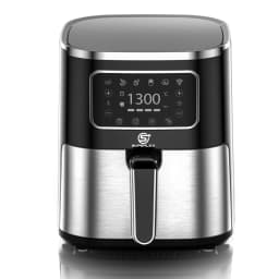 SUPERLEX 5.5L Digital Air Fryer 1450W Oil Free Air Fryer, Touch Screen Multiple Preset Programmes, Adjustable Time & Temperature, Non-Stick Dishwasher Safe Basket for Healthy Home Cooking