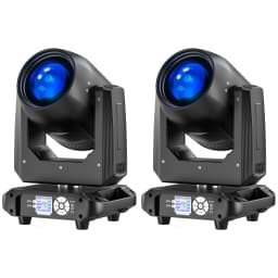 LeLeght 2Pcs 200W Moving Head 18-Facet Prism Stage Light 14CH DMX512 With Sound Activated for Parties Wedding Church Live Show