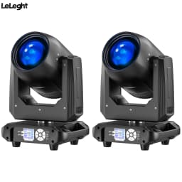 LeLeght 2Pcs 200W Moving Head 18-Facet Prism Stage Light 14CH DMX512 With Sound Activated for Parties Wedding Church Live Show