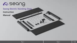 Seang Electric Standing Desk Adjustable Height, 120x60cm Sit Stand With Splice Board for Home Office Computer Workstation, White