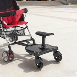 Universal Stroller Board 2 in 1 Removable Seat 55LBS Load PP PU EVA Adjustable Standing Sitting Kids 3-7