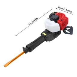 52CC 2-Stroke 1900W Demolition Jack Hammer 20-55J Impact Concrete Breaker Rock Drill with Point Flat Chisel