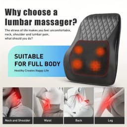 Multifunctional Electric Massage Cushion Neck Waist Back Body Massager Pillow Deep Kneading Shiatsu Heat Vibrating Massage Pad