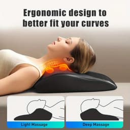 Multifunctional Electric Massage Cushion Neck Waist Back Body Massager Pillow Deep Kneading Shiatsu Heat Vibrating Massage Pad