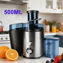 Centrifugal fruit and vegetable juicer, 65mm wide-mouth design, 1000W, rapid juicing, 500ml juice cup