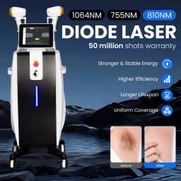 Diode Laser Hair Removal Device810 5000W 16Bars Upgraded Version Painless Permanent Hair Removal Three Wavelength Cooling System