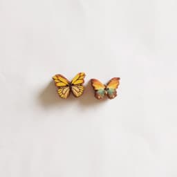 50PC 2 Holes 3 Size Colorful Butterfly Wooden Buttons Fit Sewing And Scrapbooking Sewing Buttons For Craft DIY Mixed