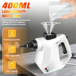 BRIEFNESS 3800W Portable High Pressure Steam Cleaner Machine, IPX4 Multi-Surface Steamer for Sofa, Tile, Carpet, Curtains