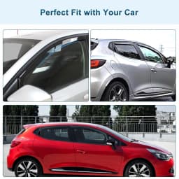 4pcs Wind Deflectors Tinted For Renault Clio MK4 2012-2019 5-Door Hatchback UK