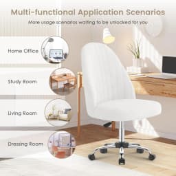 Small Swivel Makeup Vanity Chair Velvet Dressing Table Chairs Comfy Desk Chairs for Bedroom/Home Office Salon Study Stool