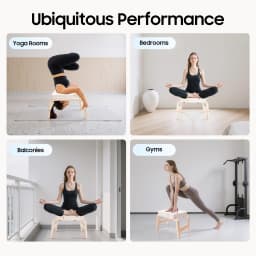 Yoga Headstand Bench Stool, Inversion Chair for Beginners, Home Yoga Training Equipment with Detachable Block