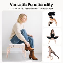 Yoga Headstand Bench Stool, Inversion Chair for Beginners, Home Yoga Training Equipment with Detachable Block