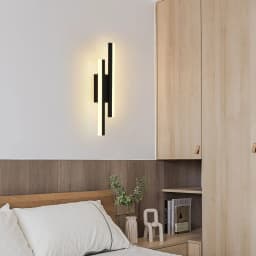 16W LED Wall Lights,Modern Black Long Wall Sconces Fixtures Acrylic for Living Room Hallway Balcony,Warm Light 3000K