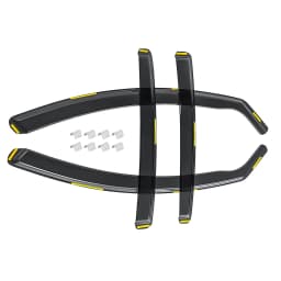 For Jaguar XF X250 MK1 2007-2015 4 Door Saloon Wind Deflectors 4pc Tinted + Clip