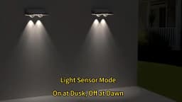 RGB Solar Wall Lamp Outdoor LED Solar Lighting Fence Lights RGB & 3 Colors Auto ON/Off Wall Lights for Garden Courtyard Decor