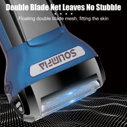 Solimpia 3-in-1 Electric Shaver Men‘s USB Rechargeable Double Blade Pop-Up Powerful Motor Beard Nose Hair Trimmer Floating Head