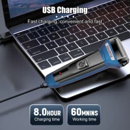 Solimpia 3-in-1 Electric Shaver Men‘s USB Rechargeable Double Blade Pop-Up Powerful Motor Beard Nose Hair Trimmer Floating Head