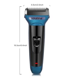 Solimpia 3-in-1 Electric Shaver Men‘s USB Rechargeable Double Blade Pop-Up Powerful Motor Beard Nose Hair Trimmer Floating Head