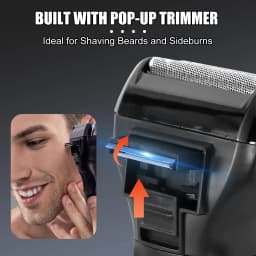 Solimpia 3-in-1 Electric Shaver Men‘s USB Rechargeable Double Blade Pop-Up Powerful Motor Beard Nose Hair Trimmer Floating Head