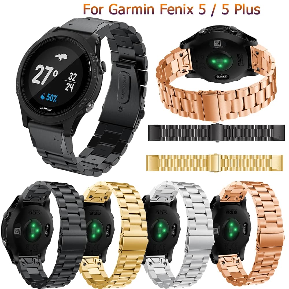 Fashion band for Garmin Fenix 5 wrist bands for forerunner 935 GPS Strap with quick release metal stainless steel bracelet bands