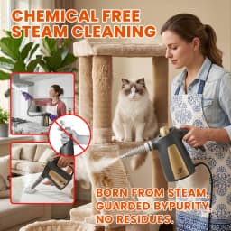 SUPERLEX Handheld Steam Cleaner 1050W 12-In-1 Multi Purpose Portable Steam Cleaning Machine, 350ML Tank High Temperature Chemical-Free Steamer with 12 Piece Accessories, For Kitchen Sofa Carpet Window Home & Car Deep Cleaning