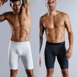 BONITOS Men Boxers Long Leg Man Underwear Soft Men Underpants Natural Cotton Sexy Boxer Shorts Top Brand Long Men's Panties