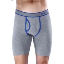 BONITOS Men Boxers Long Leg Man Underwear Soft Men Underpants Natural Cotton Sexy Boxer Shorts Top Brand Long Men's Panties