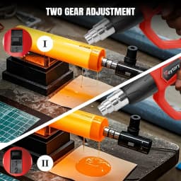2000W Heat Gun Kit, 300°C/600°C Dual Temperature with 4 Nozzles – For Shrink Wrapping, Paint Stripping & DIY Craf