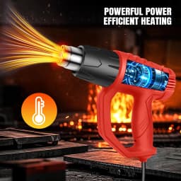 2000W Heat Gun Kit, 300°C/600°C Dual Temperature with 4 Nozzles – For Shrink Wrapping, Paint Stripping & DIY Craf