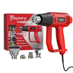2000W Heat Gun Kit, 300°C/600°C Dual Temperature with 4 Nozzles – For Shrink Wrapping, Paint Stripping & DIY Craf