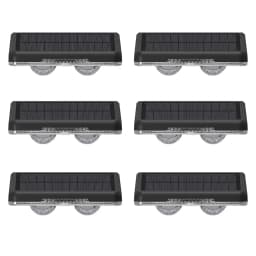 6 Pack Solar Retro Wall Lamps RGB LED Solar Wall Lights Deck Lamp For Courtyard Fence Home Garden Landscape Decorative Lighting