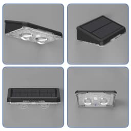 6 Pack Solar Retro Wall Lamps RGB LED Solar Wall Lights Deck Lamp For Courtyard Fence Home Garden Landscape Decorative Lighting